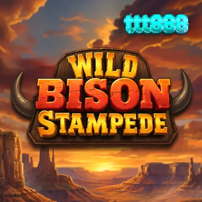 Tampilan layar permainan slot Wild Bison Stampede dengan latar belakang alam liar